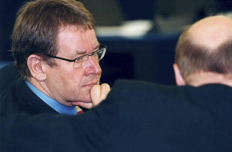 Valokuva 1: Poul Nyrup RASMUSSEN in Plenary Session in Strasbourg