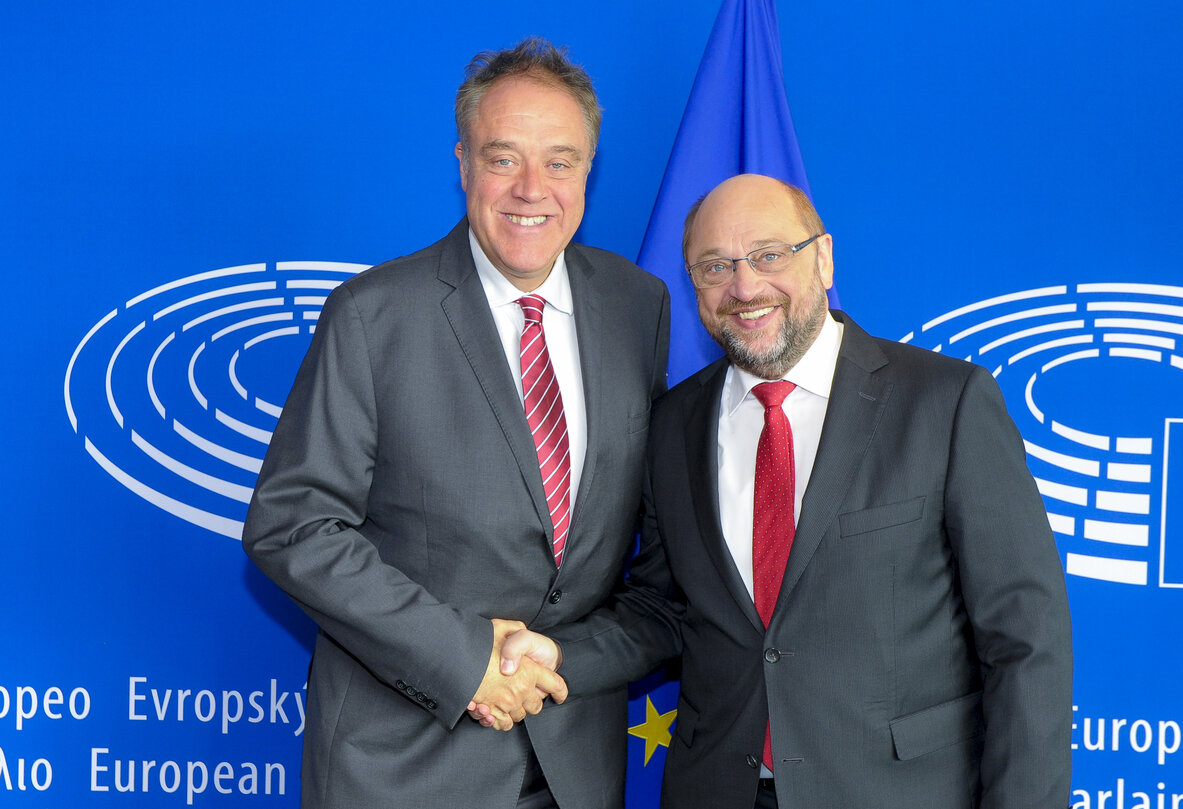 Martin SCHULZ - EP President meets with S&D MEP Richard HOWITT