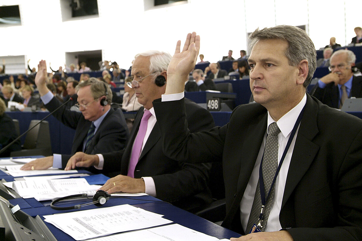 Jan HUDACKY in plenary session in Strasbourg.