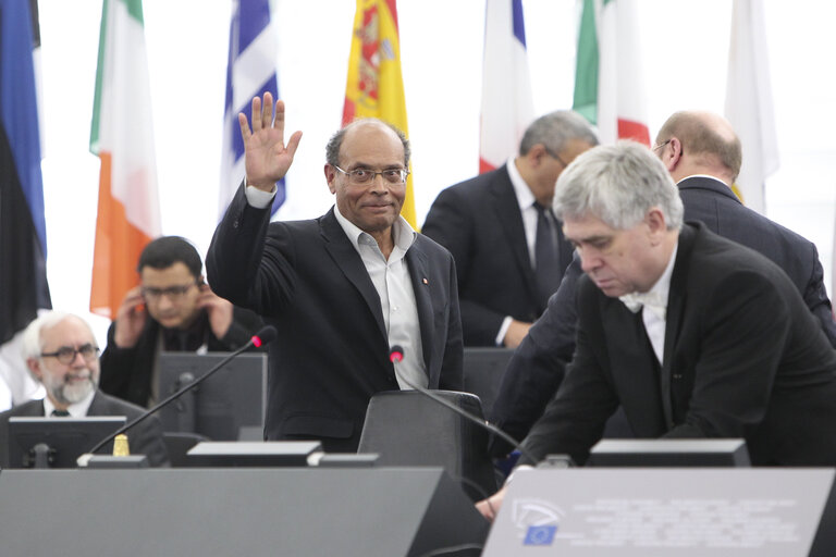 Fotografie 3: Official visit of the President of the Republic of Tunisia to the EP in Strasbourg