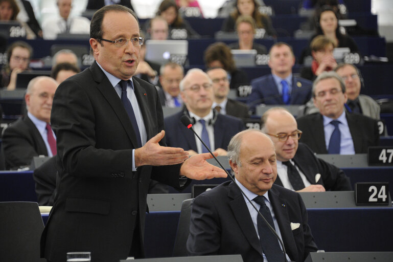 Foto 32: Plenary Session week 6 2013 - Statement by President of the French Republic, with debate