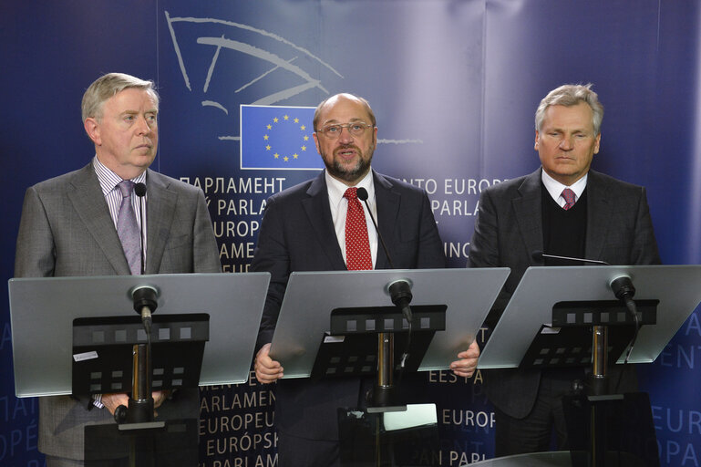 Fotografija 3: Extraordinary meeting of the Conference of Presidents on the EP mission to Ukraine - Press conference