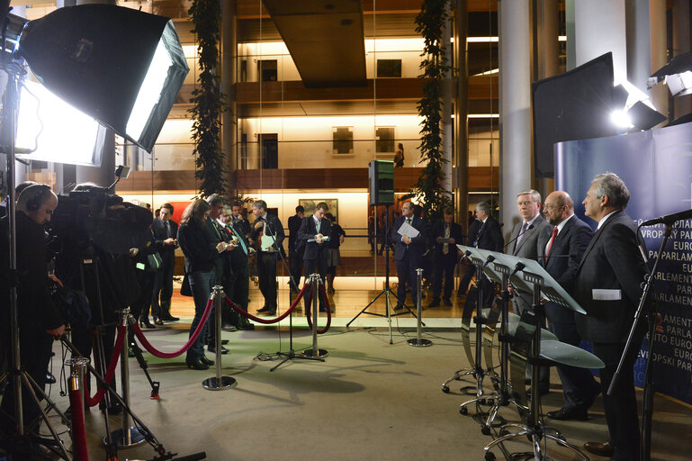 Fotografija 2: Extraordinary meeting of the Conference of Presidents on the EP mission to Ukraine - Press conference