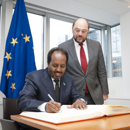 Foto 6: Martin SCHULZ EP President meets with Hassan SHEIKH MOHAMUD, President of Somalia