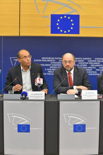 Valokuva 5: Press Conference with the President of the Republic of Tunisia in Strasbourg