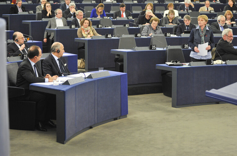 Fotografia 5: Plenary Session in Strasbourg - Week 6-2013: Statement by President of the French Republic