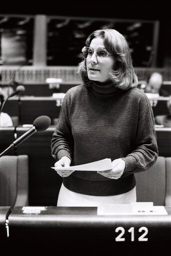 Fotografi 19: Danielle DE MARCH during a session in Strasbourg in February 1980.