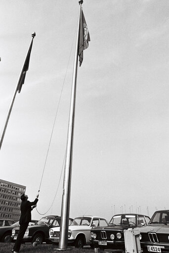 Rising of the EP flag in Luxembourg