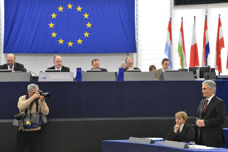 Fotó 42: Plenary Session week 03 2013-Debate on the future of the European Union - Statement by Mr Werner Faymann, Federal Chancellor of Austria