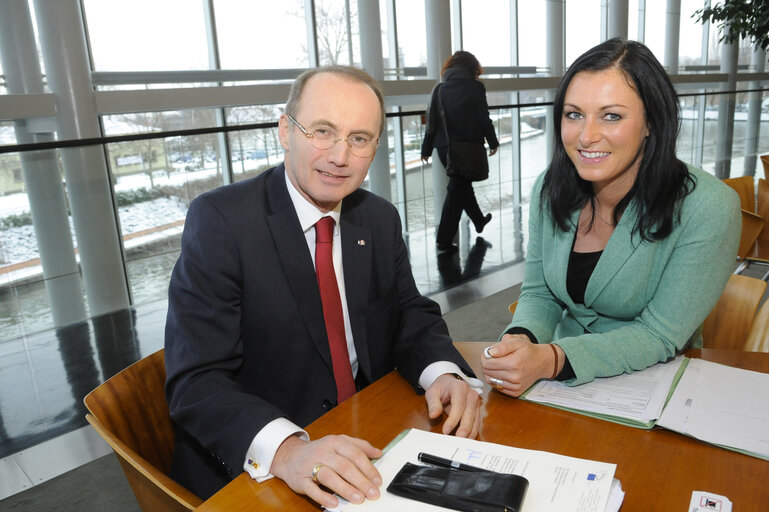 Fotó 14: Interview of MEPs Elisabeth KOSTINGER and Othmar KARAS