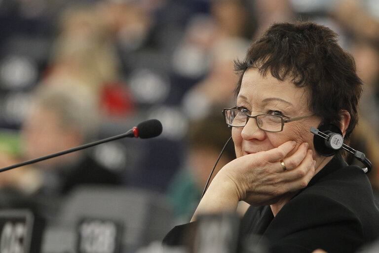 Photo 3: Sarah LUDFORD during plenary Session Week 3 - 2013 in Strasbourg