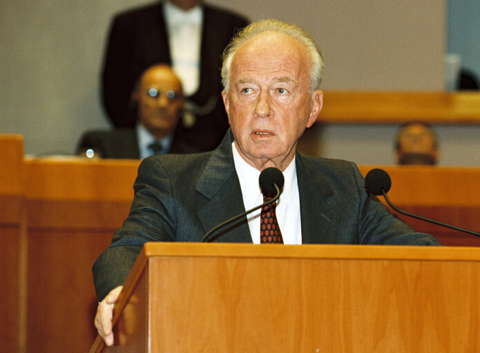 Foto 2: Official visit of Yitzhak RABIN, Prime Minister of the State of Israel