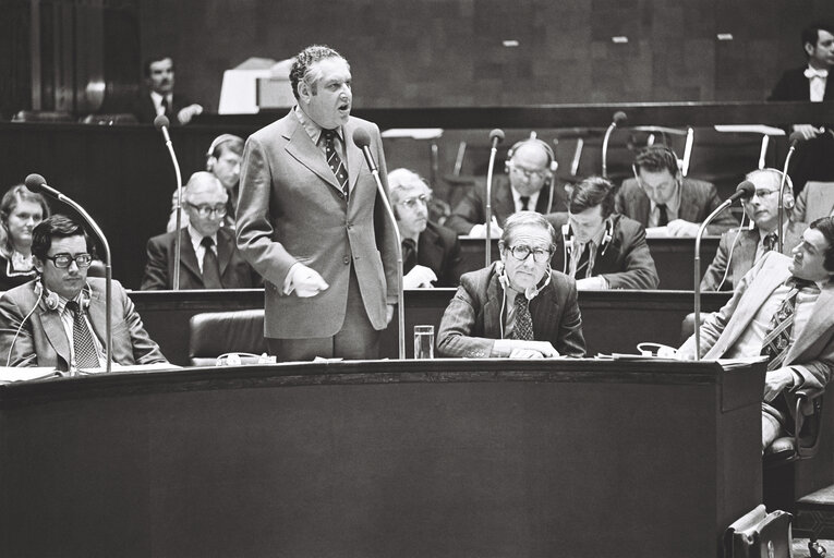 Billede 29: United Kingdom Minister of State for Agriculture, Fisheries and Food John SILKIN during a session in Luxembourg in March 1977.