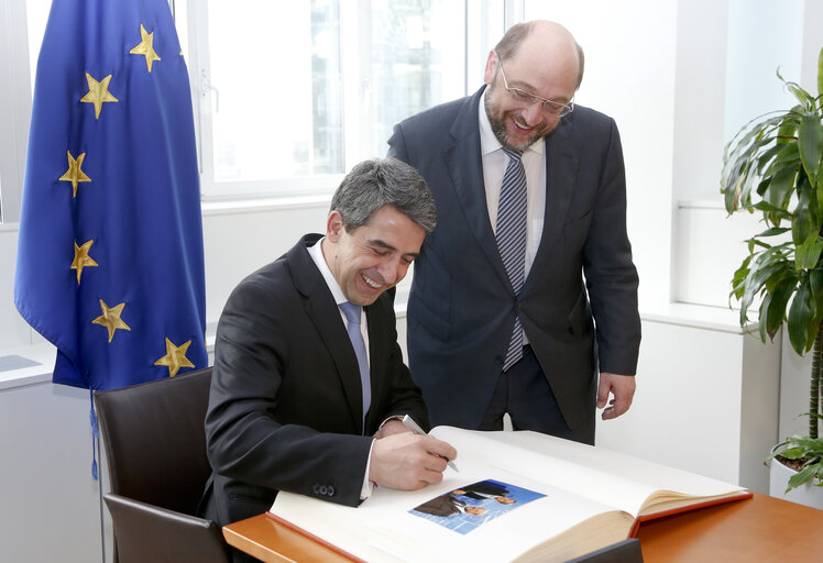 Fotografie 14: Martin SCHULZ - EP President meets with Rosen PLEVNELIEV - President of Bulgaria