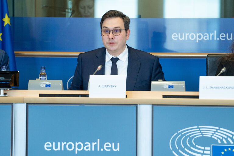 Photo 19: AFET Committee - Exchange of views with Jan Lipavský, Minister of Foreign Affairs of the Czech Republic, on the priorities of the Czech Presidency of the Council of the European Union