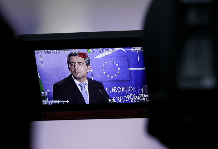 Billede 1: EP President meets with Rosen PLEVNELIEV - President of Bulgaria. Press point