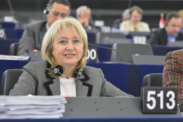 Billede 3: Jolanta HIBNER in plenary session in Strasbourg Week 6 - 2013