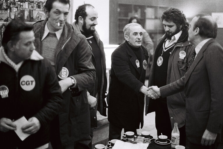 Protest of steel workers in Luxembourg