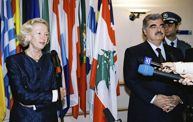 Fotografija 5: Visit of the Prime Minister of Lebanon to the EP in Brussels