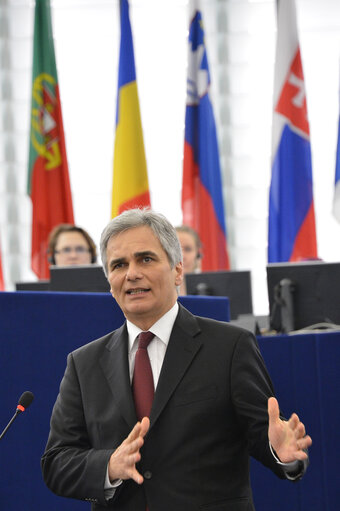 Fotó 41: Plenary Session week 03 2013-Debate on the future of the European Union - Statement by Mr Werner Faymann, Federal Chancellor of Austria