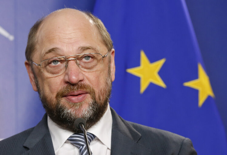 Billede 6: Martin SCHULZ - EP President meets with President of Bulgaria. Press point