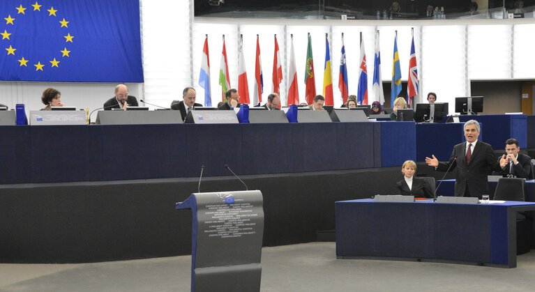 Fotó 39: Plenary Session week 03 2013-Debate on the future of the European Union - Statement by Mr Werner Faymann, Federal Chancellor of Austria