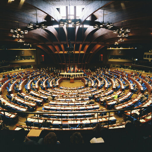 Fotografi 32: Hemicycle at the European Parliament in Strasbourg