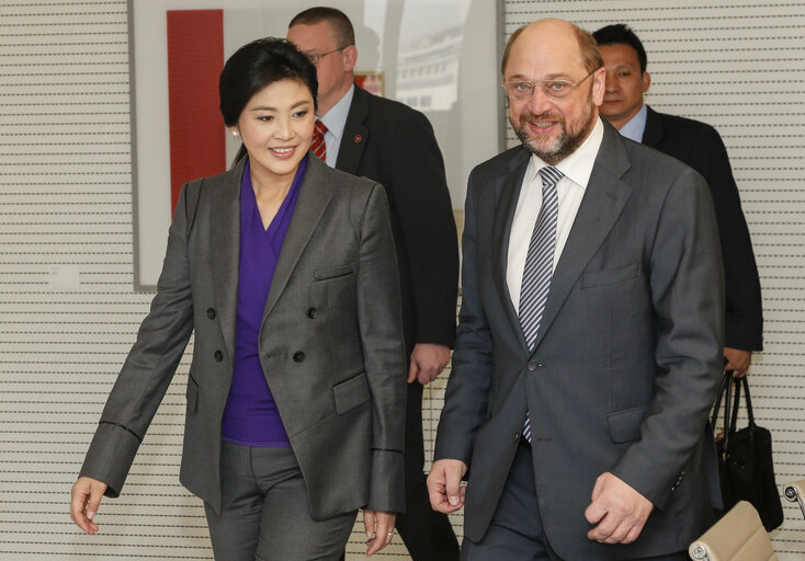 Martin SCHULZ - EP President meets with Yingluck SHINAWATRA - Prime Minister of Thailand