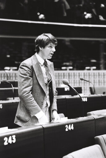 Fotagrafa 4: The MEP Kent KIRK during a session in Strasbourg on March 1980.