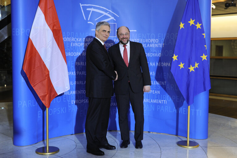 Φωτογραφία 3: EP President  Welcomes Austrian Chancellor