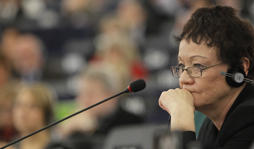 Photo 4: Sarah LUDFORD during plenary Session Week 3 - 2013 in Strasbourg