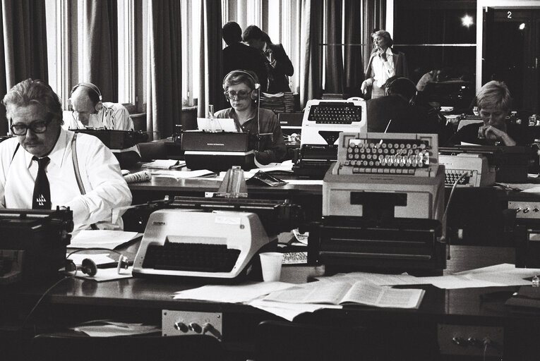 Fotografija 29: Press room of the EP in Luxembourg