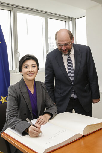 Martin SCHULZ - EP President meets with Yingluck SHINAWATRA - Prime Minister of Thailand