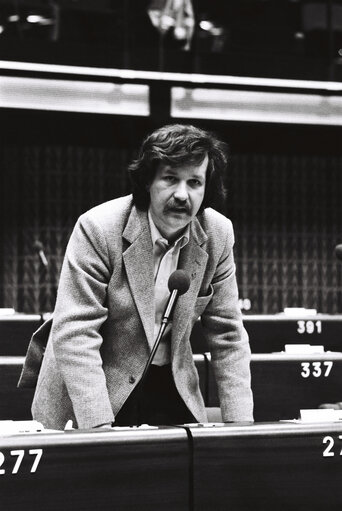 The MEP Erdmann LINDE Erdmann LINDE during a session in Strasbourg in April 1980.