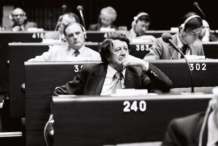 The MEP Erhard JAKOBSEN during a session in Strasbourg in May 1980.