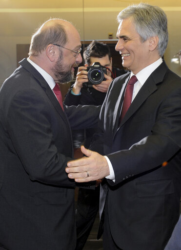 Fotografie 12: EP President  Welcomes Austrian Chancellor