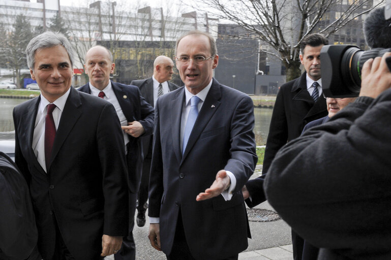 Fotografia 13: EP President  Welcomes Austrian Chancellor