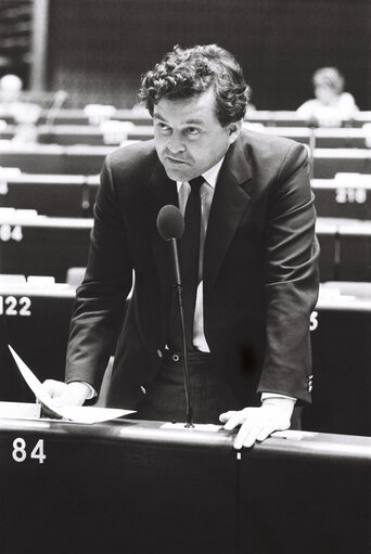 The MEP Richard BALFE during a session in Strasbourg in May 1980.