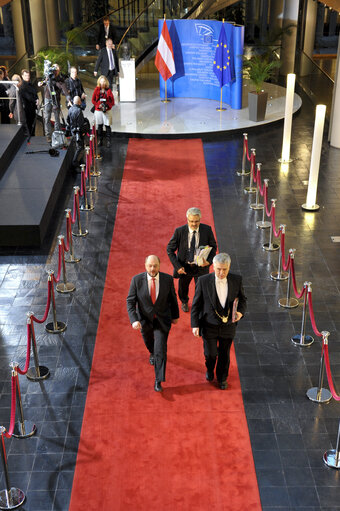 Fotografia 15: EP President  Welcomes Austrian Chancellor