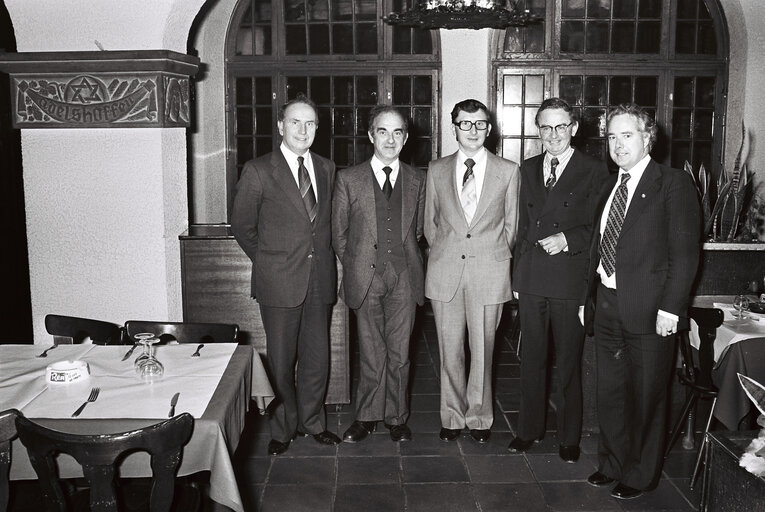 Fine Gael (Christian Democrat) party dinner, Au Romain, Strasbourg, in 1979