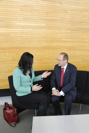 Fotó 8: Interview of MEPs Elisabeth KOSTINGER and Othmar KARAS