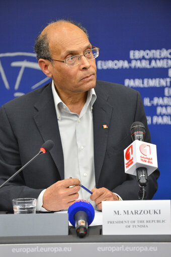 Valokuva 4: Press Conference with the President of the Republic of Tunisia in Strasbourg