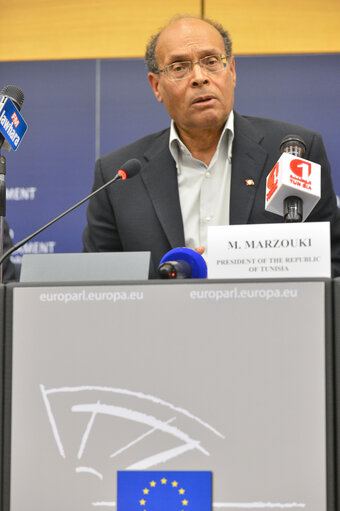 Valokuva 7: Press Conference with the President of the Republic of Tunisia in Strasbourg