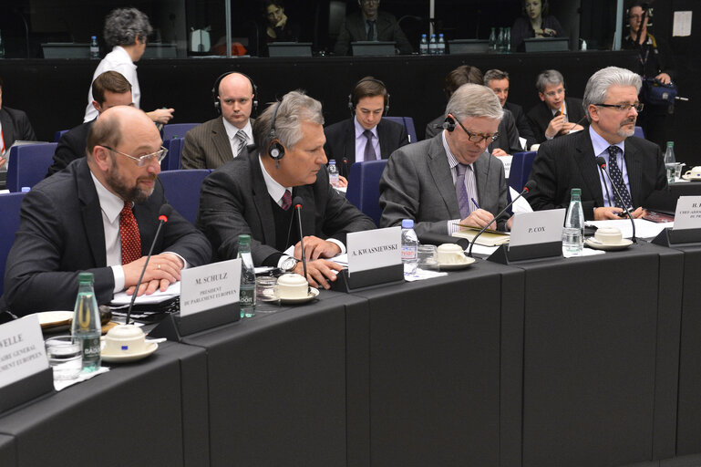 Fotografija 8: Extraordinary meeting of the Conference of Presidents on the EP mission to Ukraine