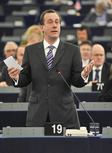 Fotografia 9: Plenary Session in Strasbourg - Week 6-2013: Statement by President of the French Republic