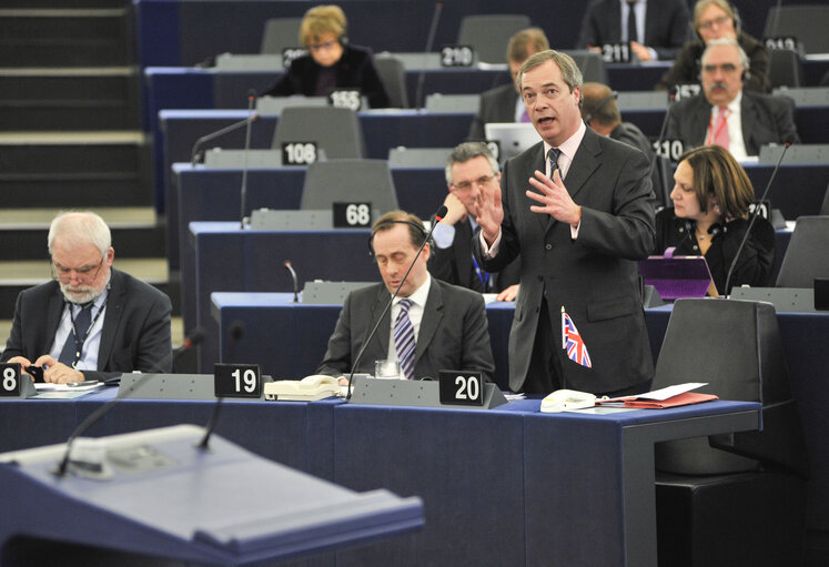 Fotografia 1: Plenary Session in Strasbourg - Week 6-2013: Statement by President of the French Republic