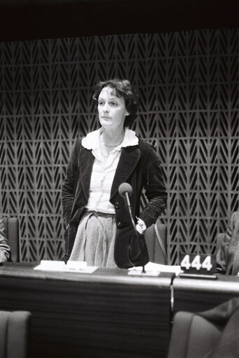 Photo 6 : The MEP Else HAMMERICH during a session in Strasbourg in January 1980.