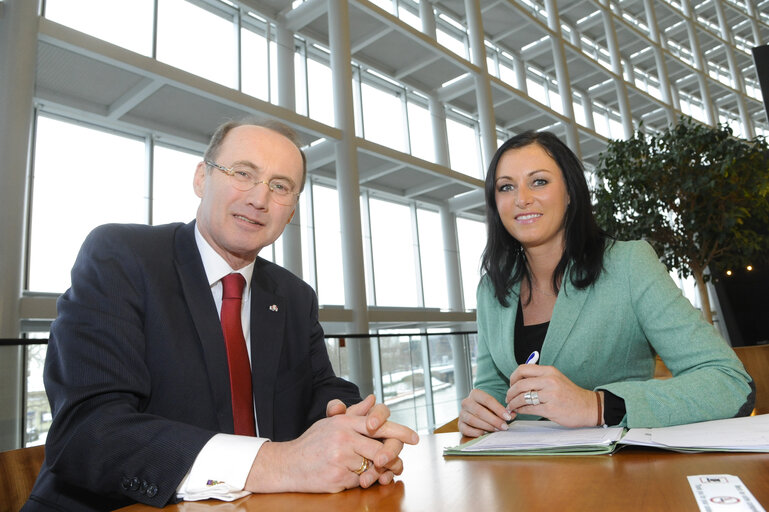 Fotó 15: Interview of MEPs Elisabeth KOSTINGER and Othmar KARAS