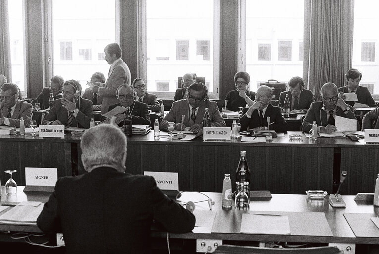 Fotografie 15: Meeting between the European Parliament, the Commission and the Council (Economic and Financial Affairs) in the first half of 1978, in Luxembourg