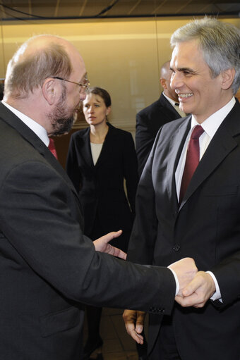 Φωτογραφία 14: EP President  Welcomes Austrian Chancellor